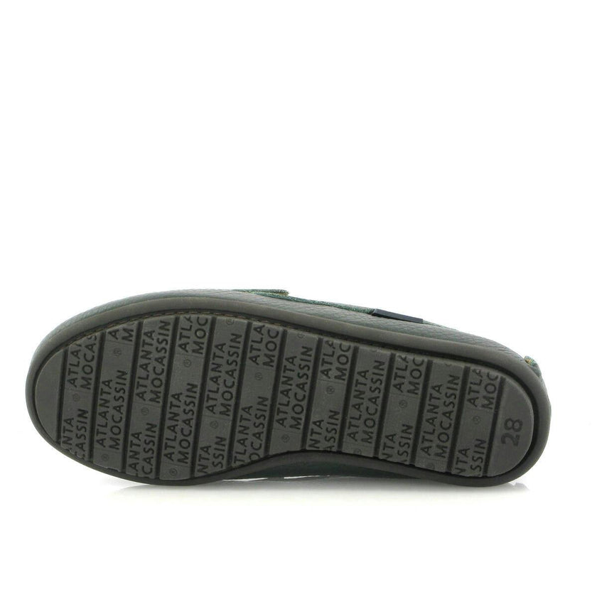 Penny 032 Walker Moccasins, green grainy leather