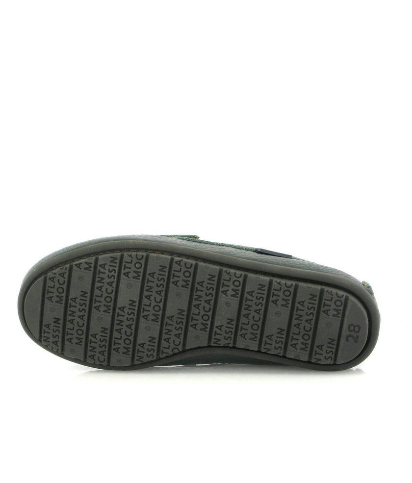Penny 032 Walker Moccasins, green grainy leather