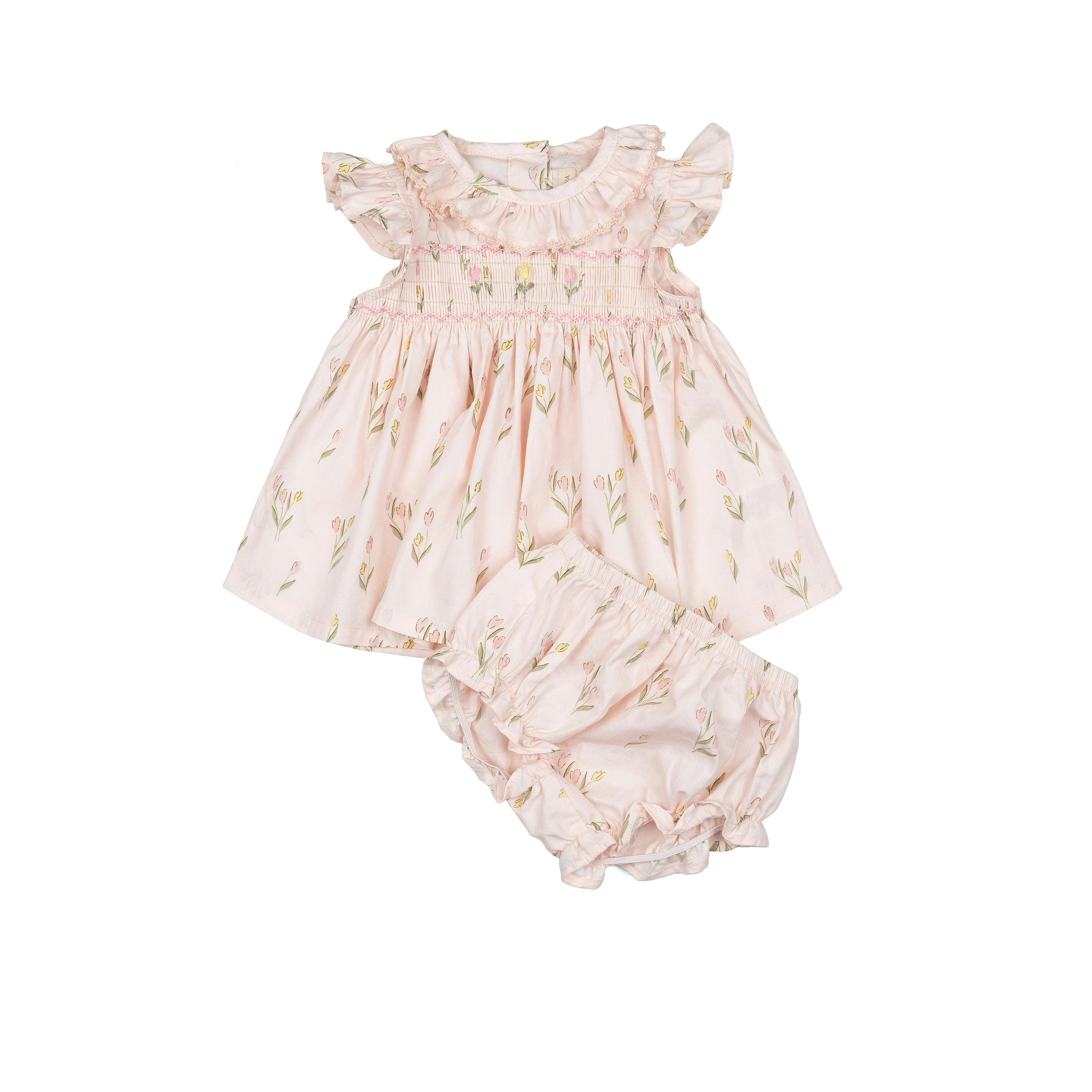 Smock Flutter Set in Dancing Tulips