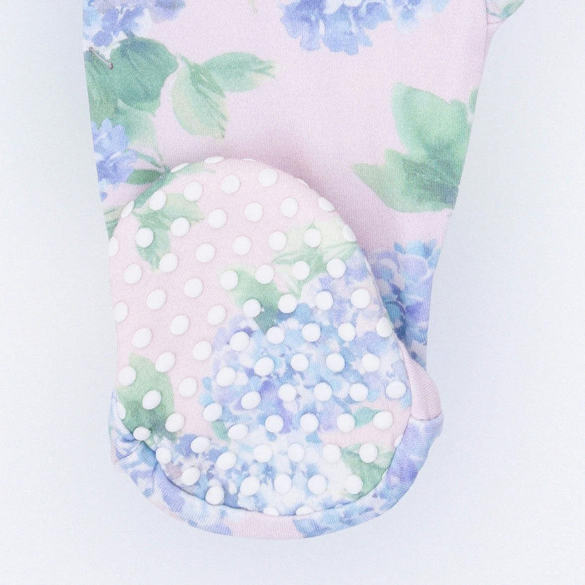Hydrangeas - 2 Way Ruffle Back Zipper Footie