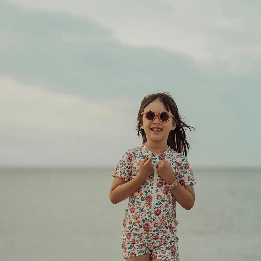 Short Sleeve Rashguard Swimsuit | UPF + Recycled - In Bloom