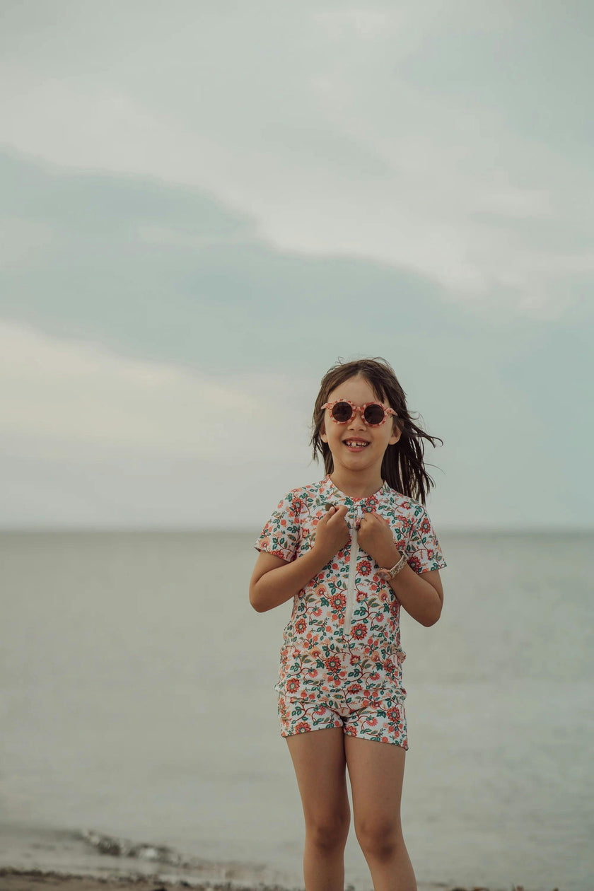 Short Sleeve Rashguard Swimsuit | UPF + Recycled - In Bloom