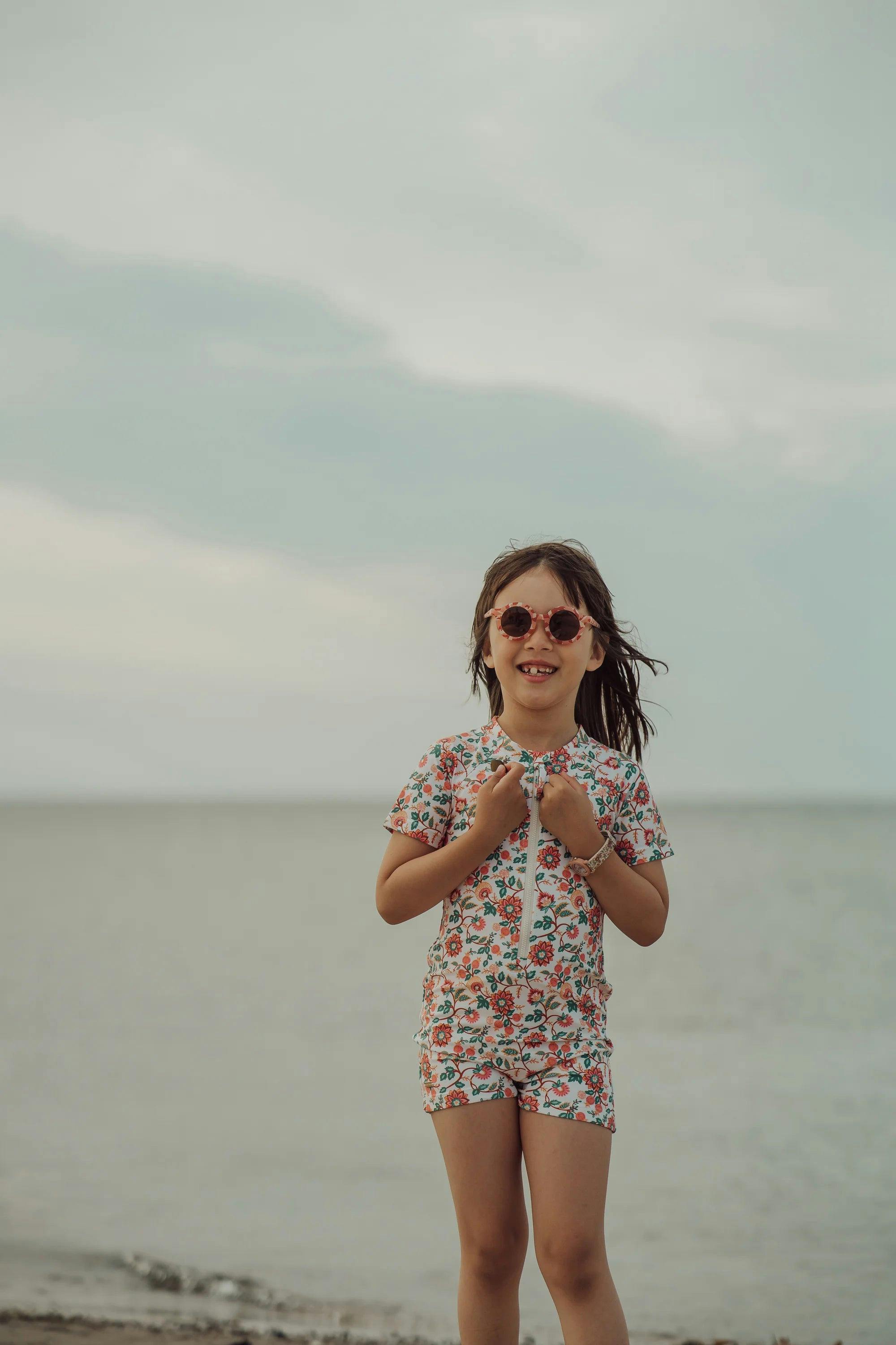 Short Sleeve Rashguard Swimsuit | UPF + Recycled - In Bloom