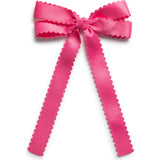 Gumdrop Scalloped Satin Bow Clip