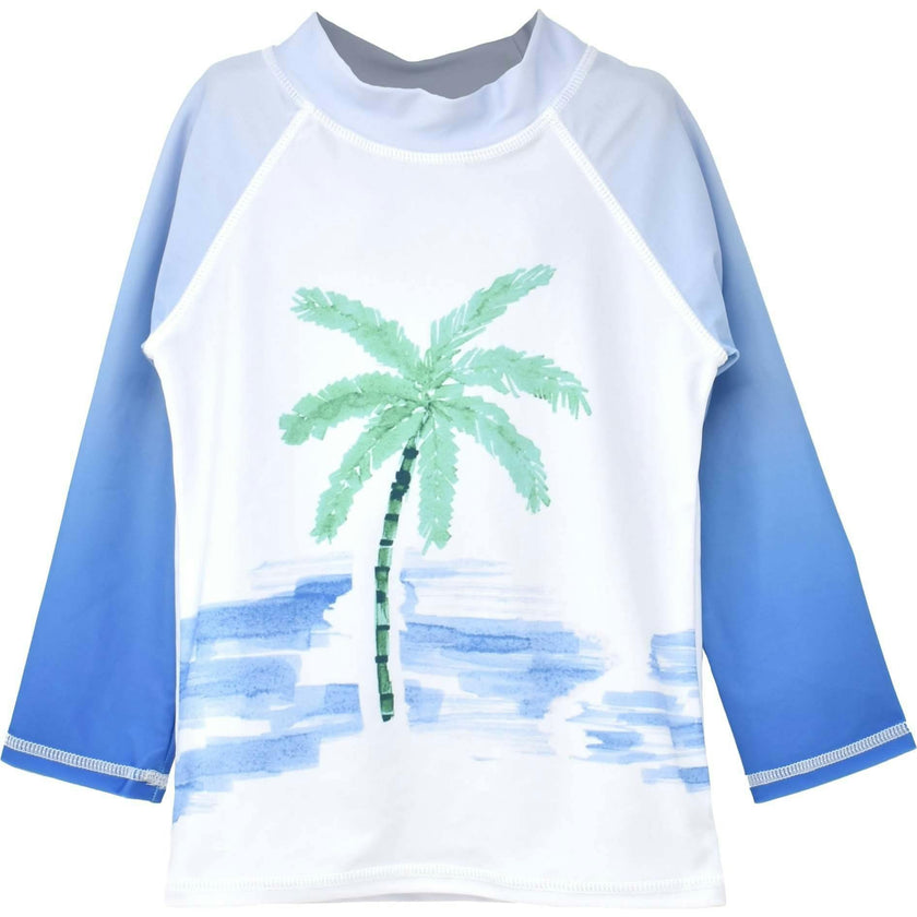 UPF 50+ Graphic Rash Guard Swim Top