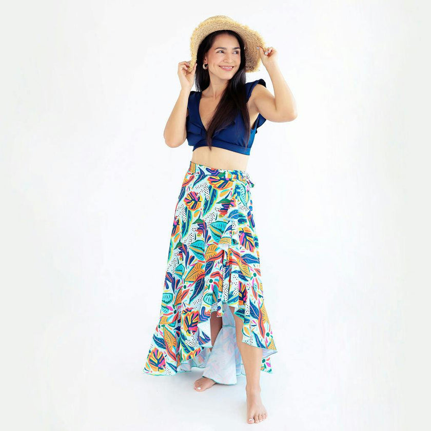 Women's Wrap Skirt - Paraiso Print