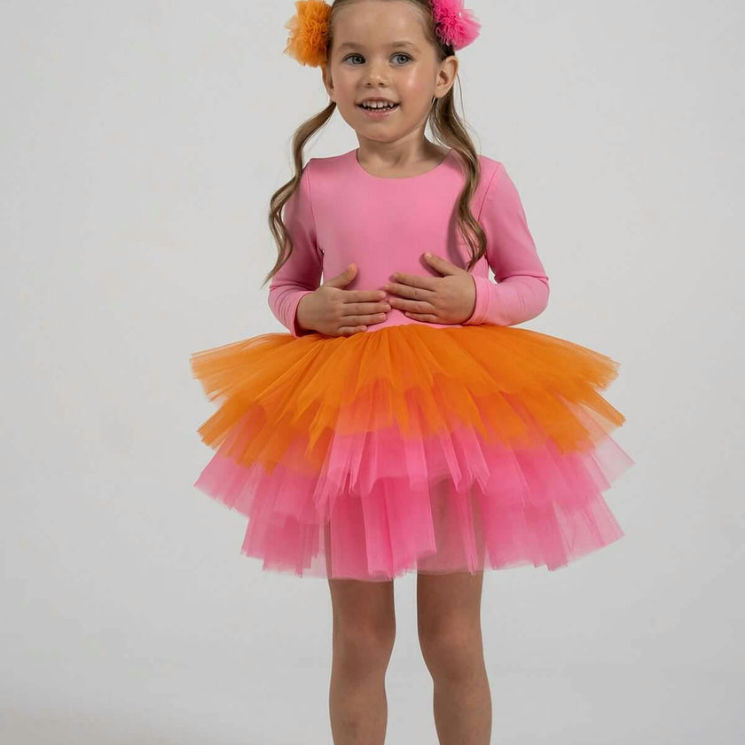 Pink Rainbow Tutu Dress