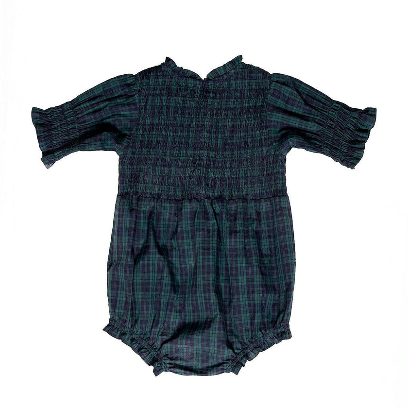 Baby Finley Romper in Twilight Pine Plaid