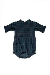 Baby Finley Romper in Twilight Pine Plaid