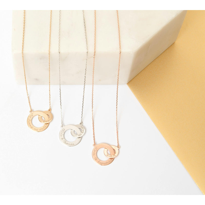 Personalized Intertwined Necklace, Sterling Silver