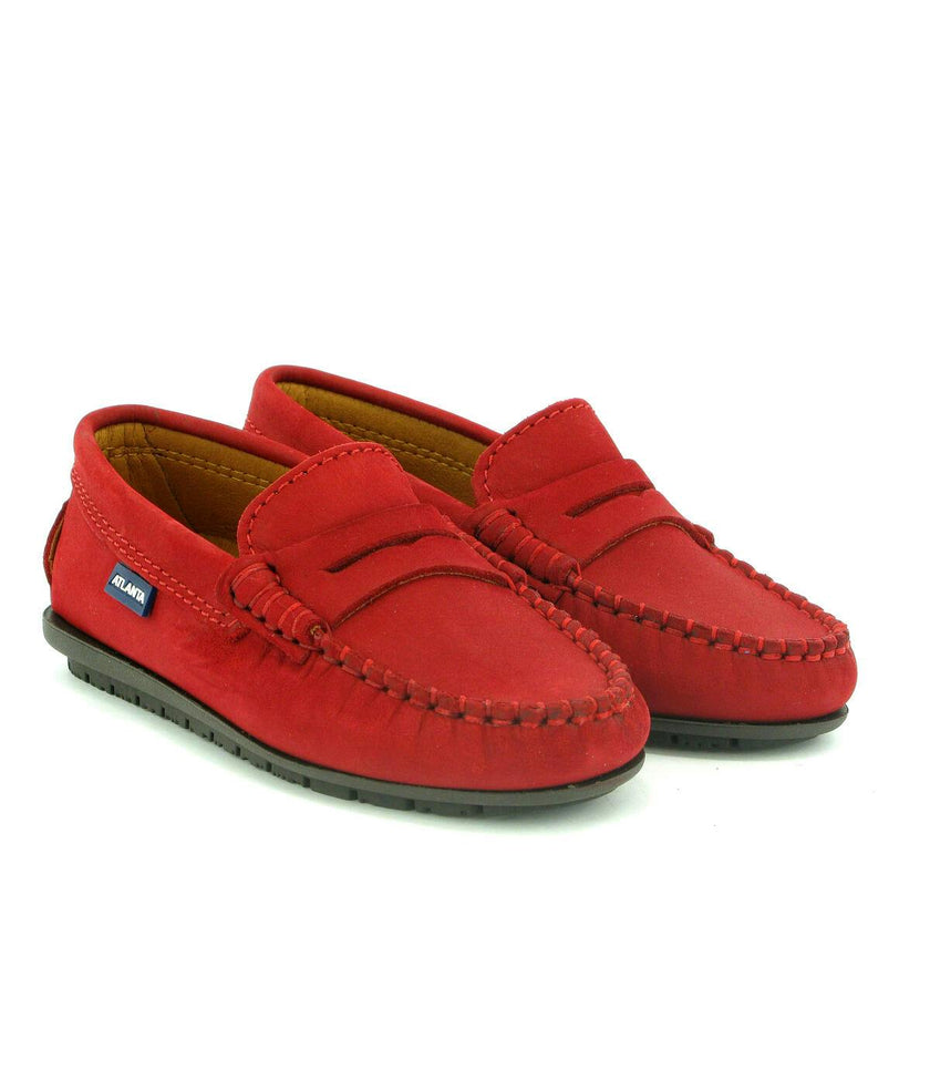 Penny 032 Walker Moccasins, red nubuck leather