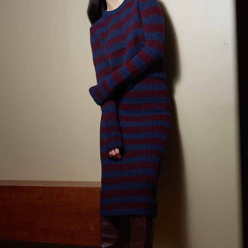 Pia Stripe Tube Skirt