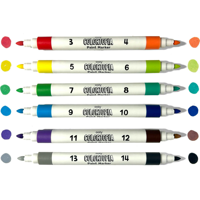 Colortopia Color By Number Paint Marker Kit - Epic Adventures