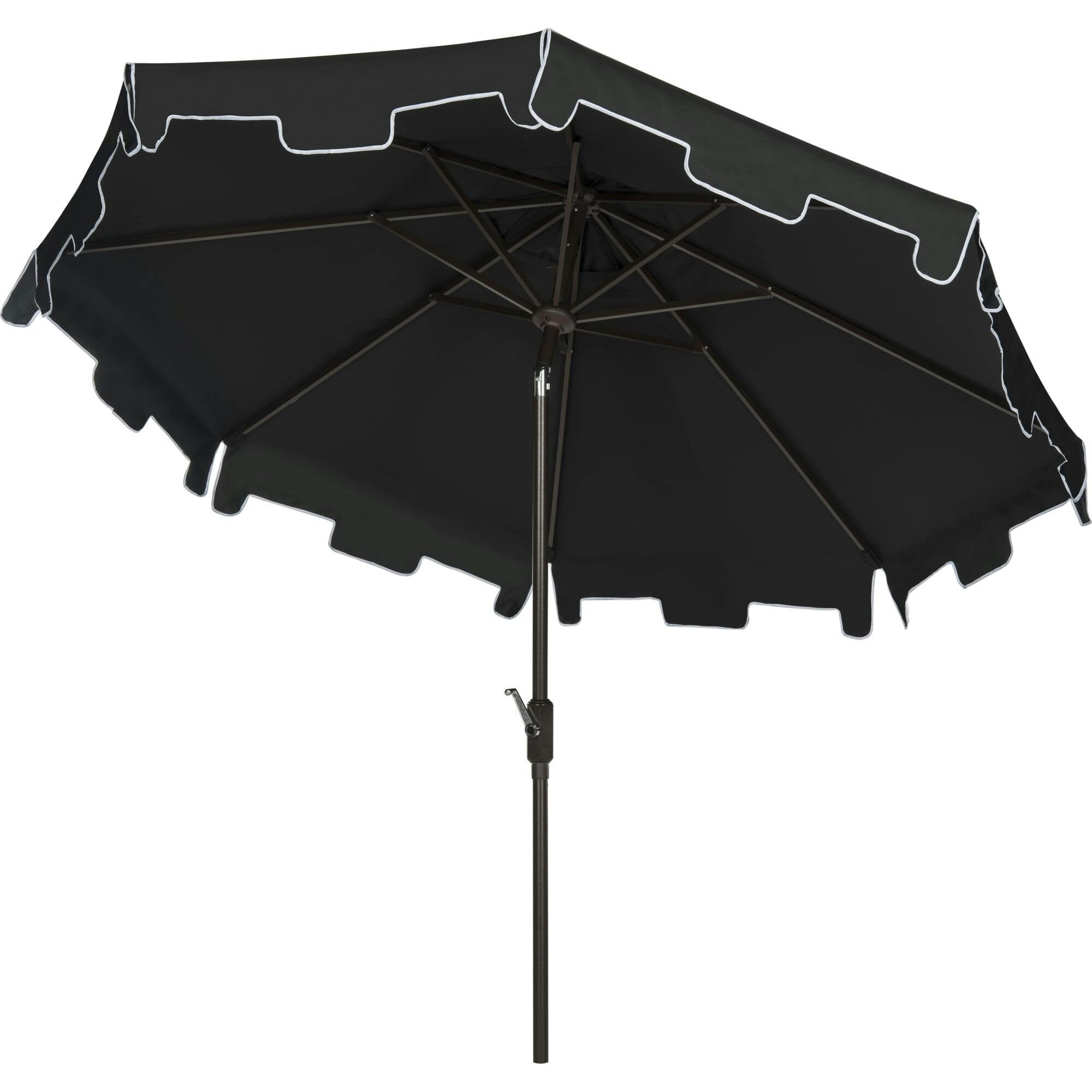 UV-Resistant Zimmerman 9' Crank Push-Button Tilt Umbrella