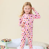 Kids Bamboo PJ Set - Pink Cupcakes