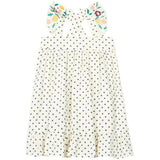 BONTON Elodie Embroidered Polka Dot Dress
