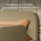 Upholstered Twin/Full Bed Guardrail In Performance Beach Eco-Weave