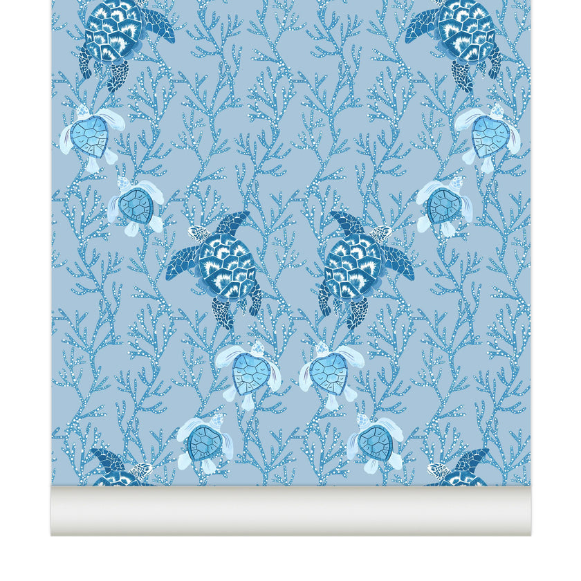 Wallpaper KÛRMA color Bleu océan