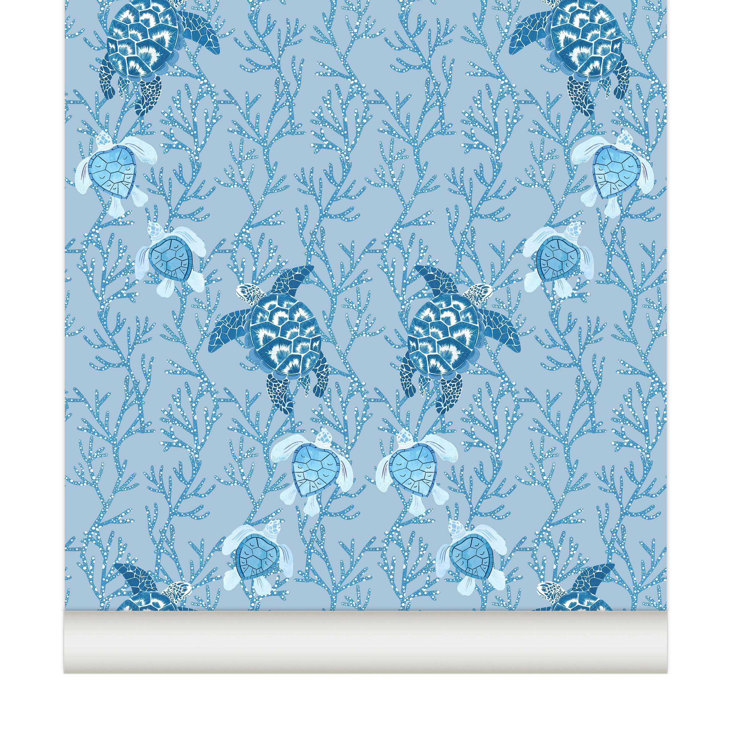 Wallpaper KÛRMA color Bleu océan