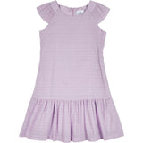 Crinkle Lawn Dress With Shirred Hem Ruffle