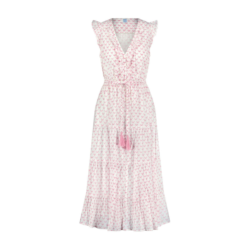 Giselle Womens Maxi Dress Pink Butterfly, Pink Butterfly
