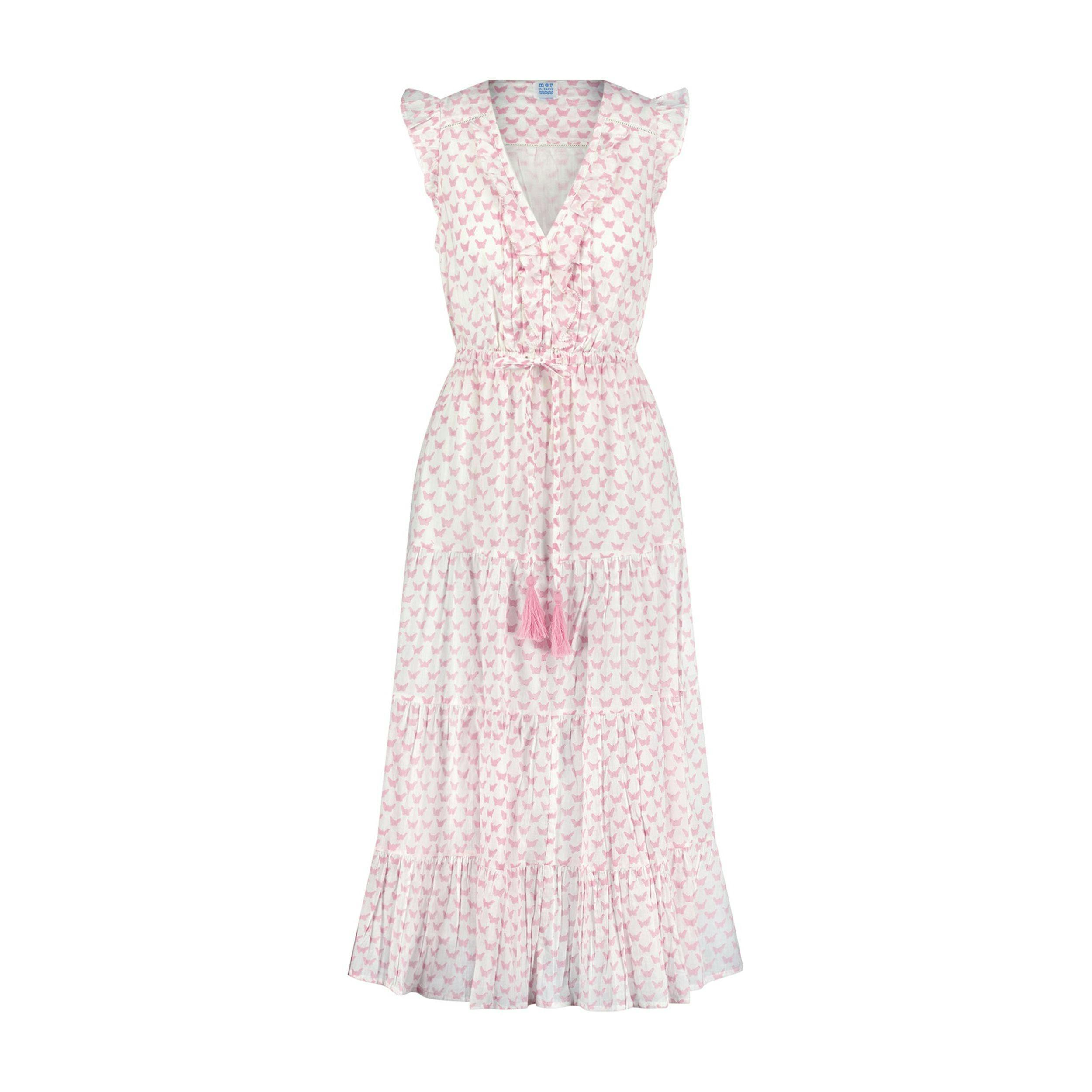 Giselle Womens Maxi Dress Pink Butterfly, Pink Butterfly