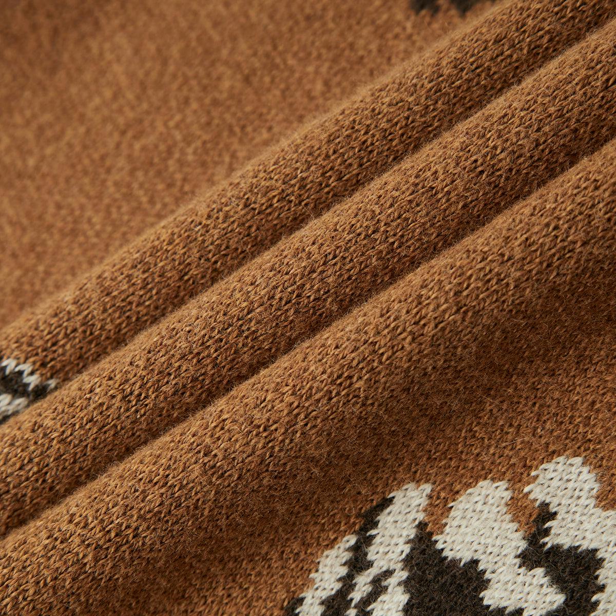 Pinecone & Knitted Birdseye Jacquard Sweater