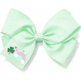 Rainbow Shamrock Hair Bow
