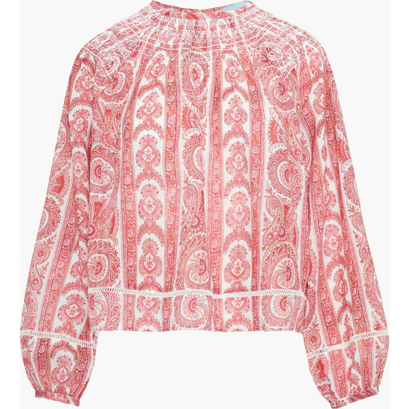 The Skye Top - Coral Corsica Paisley