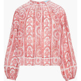 The Skye Top - Coral Corsica Paisley