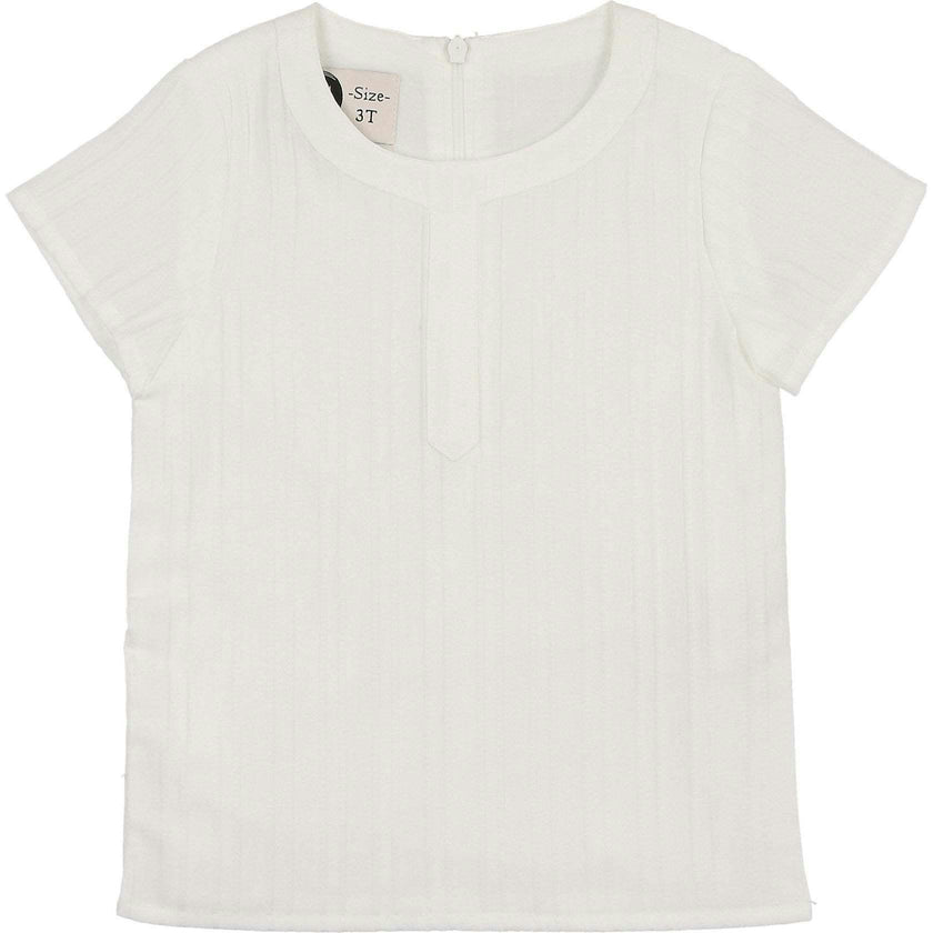 Striped Faux Tab Boys Shirt