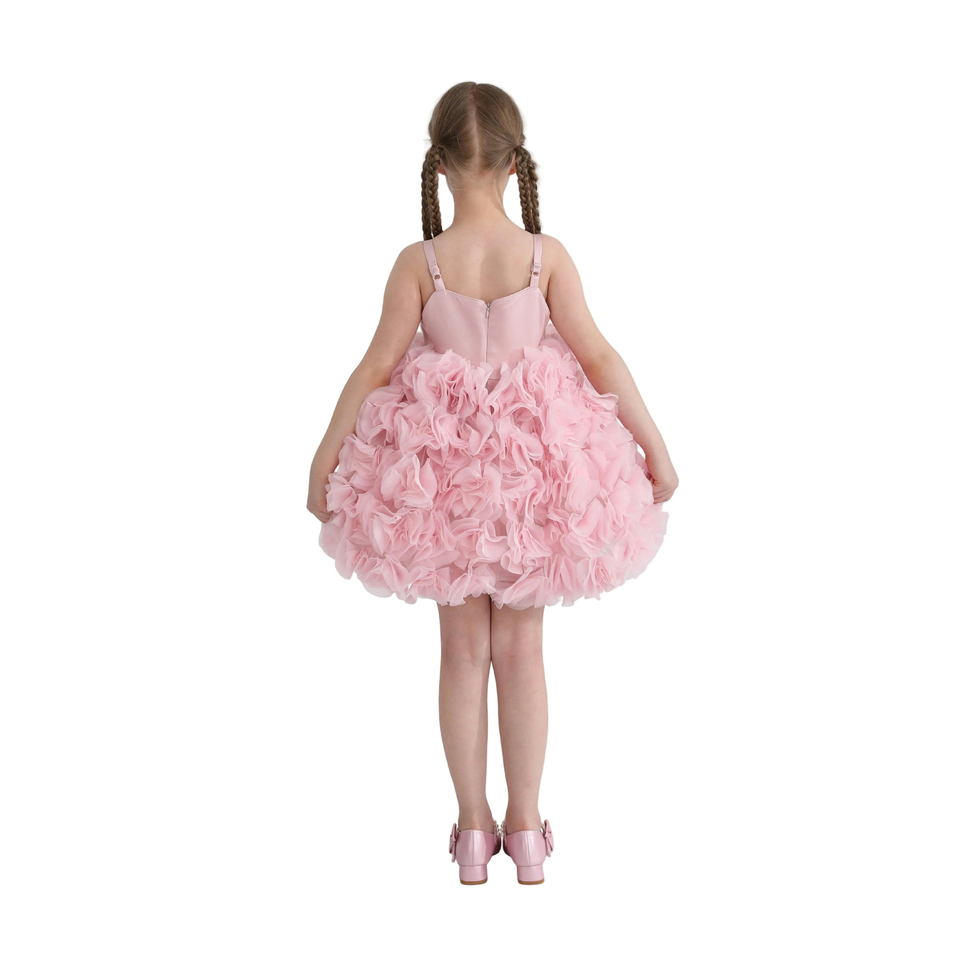 Pink Arabella Glitter Ruffle Dress