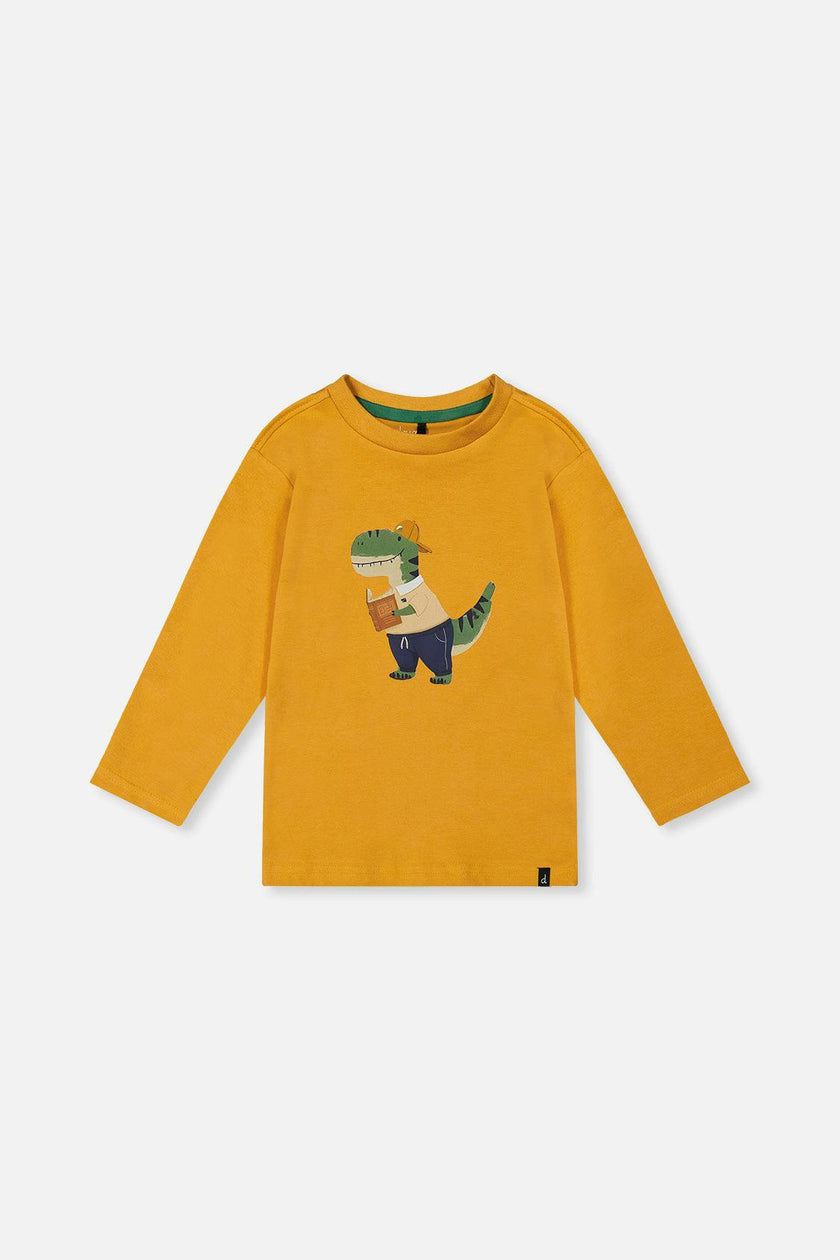 Long Sleeve Organic Cotton T-Shirt Mustard Yellow