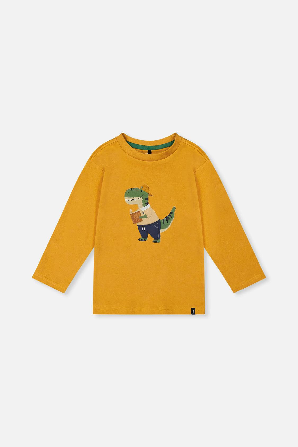 Long Sleeve Organic Cotton T-Shirt Mustard Yellow