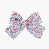 Purple Flower Bow Clip