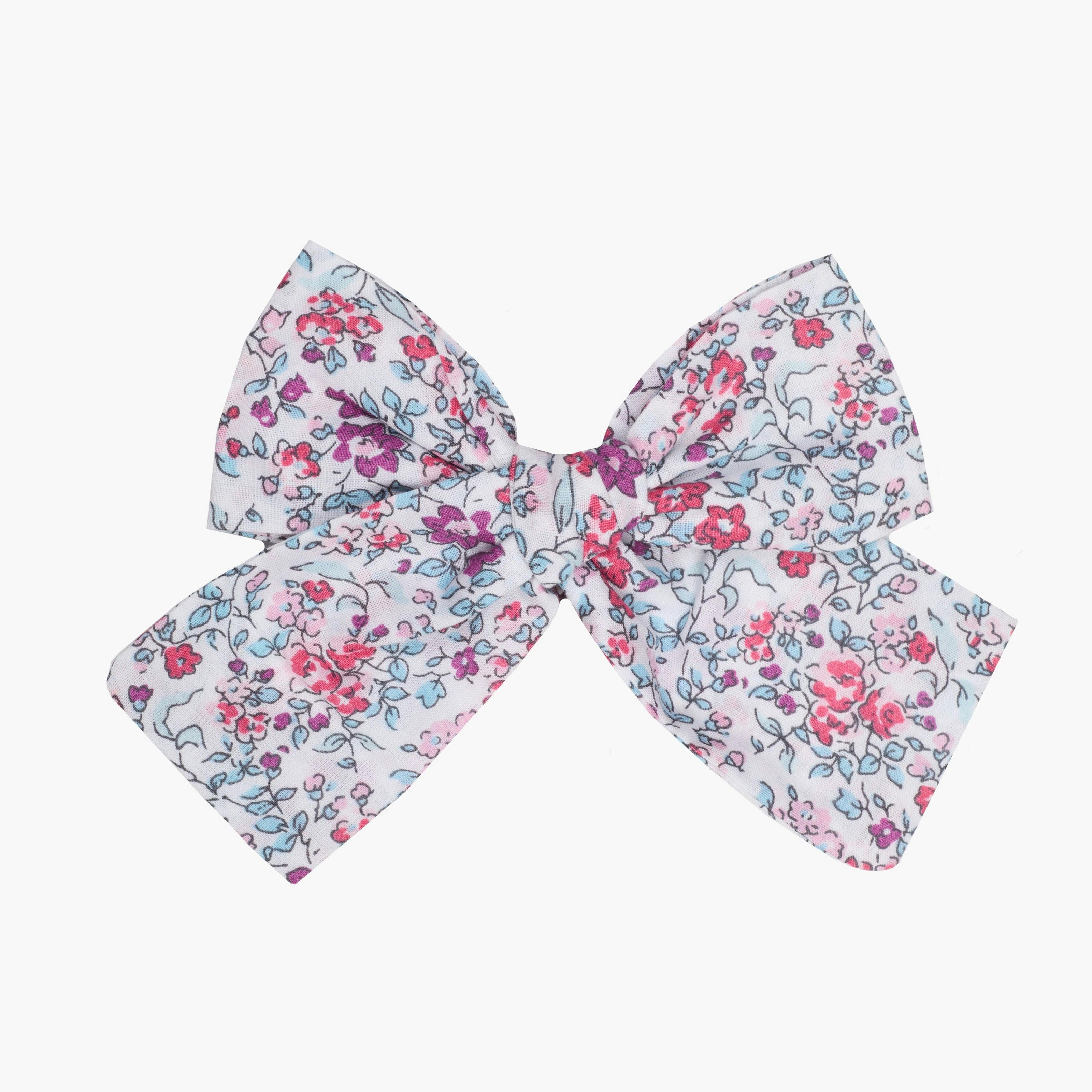 Purple Flower Bow Clip