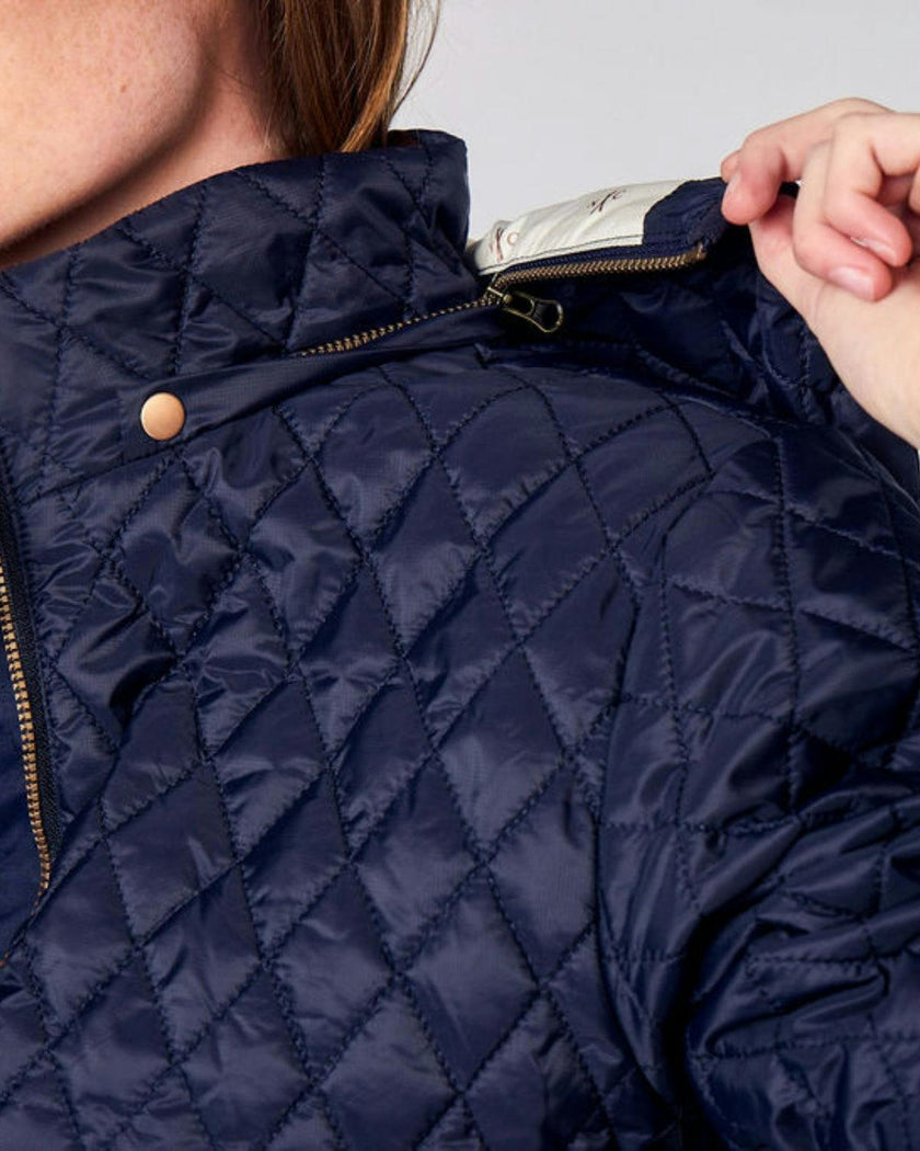 Women's Puffer Jacket in Navy Blue