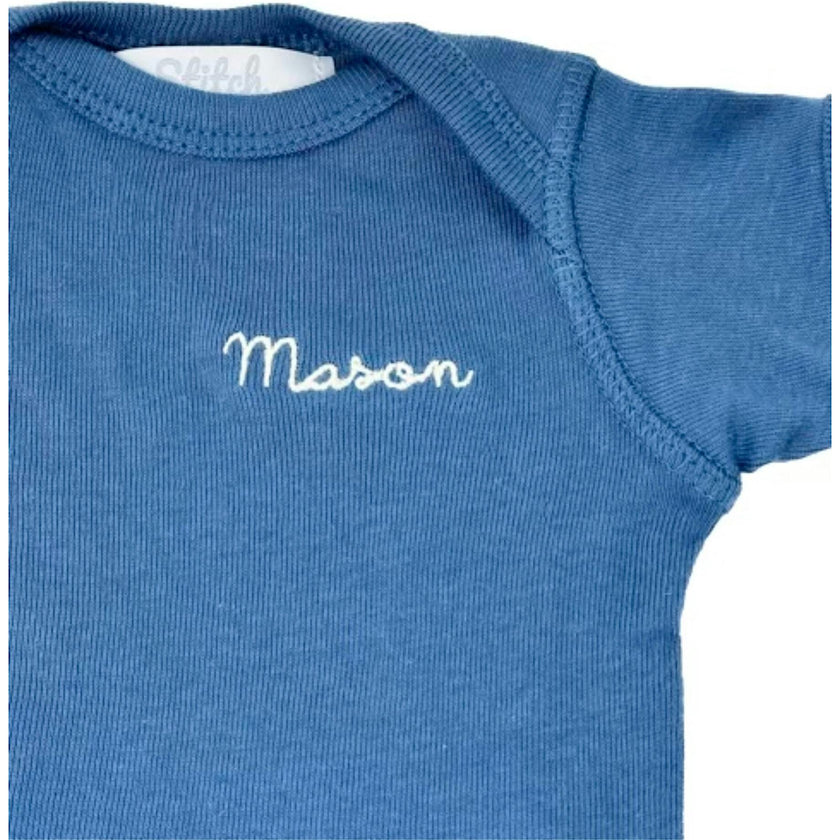 Custom Embroidered Onesie, Navy