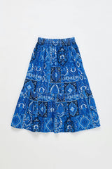 CARPET MICROCORDURY SKIRT BLUE