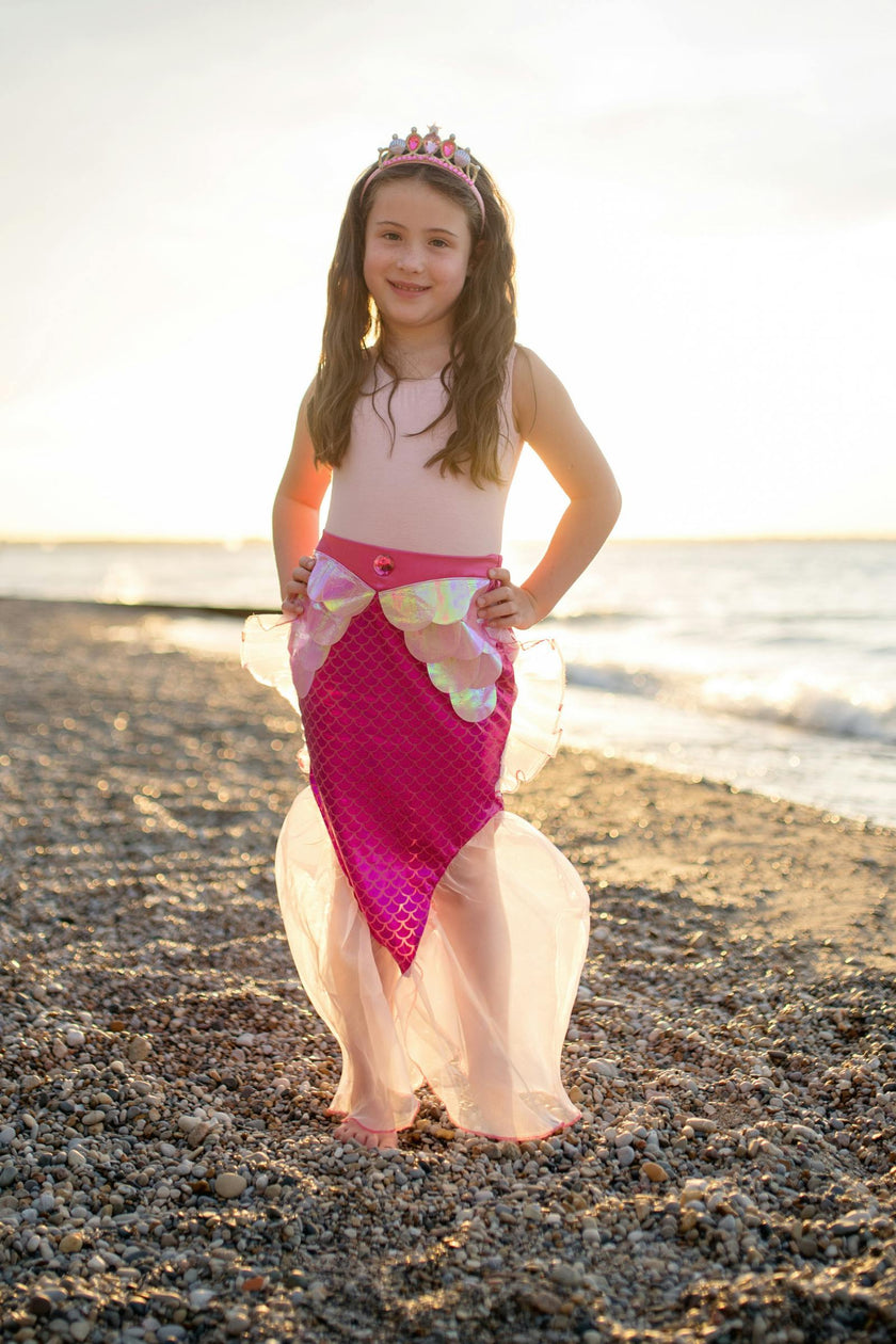 Mermaid Glimmer Skirt Set with Headband