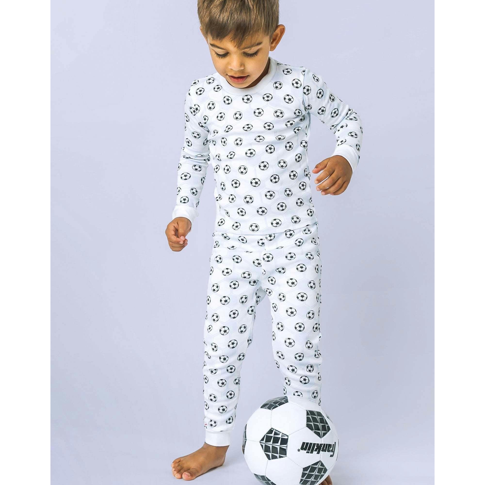 The Organic Long Sleeve Pajama Set [Soccer]