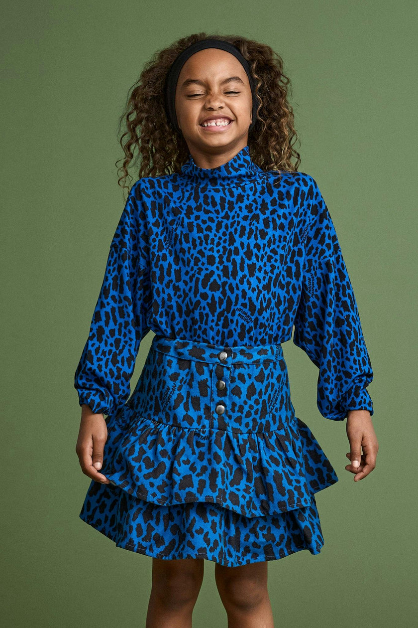 ANIMAL PRINT TURTLE T-SHIRT BLUE