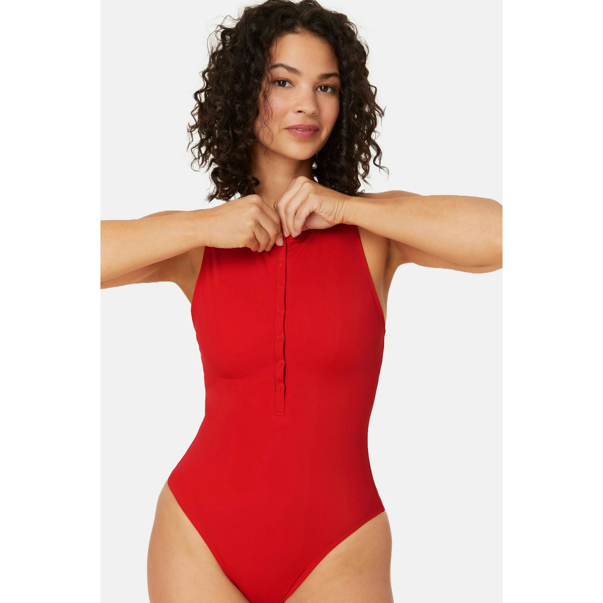 The Malibu One Piece - Eco Nylon - Cherry Red - Classic