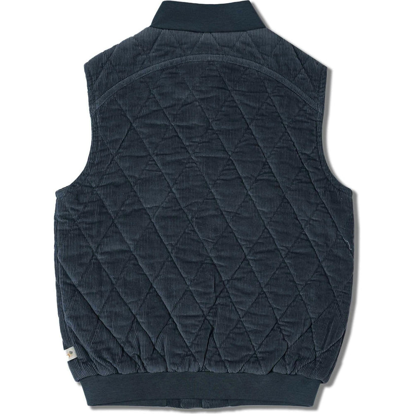 Organic Sleeveless Quilted Corduroy Jacket