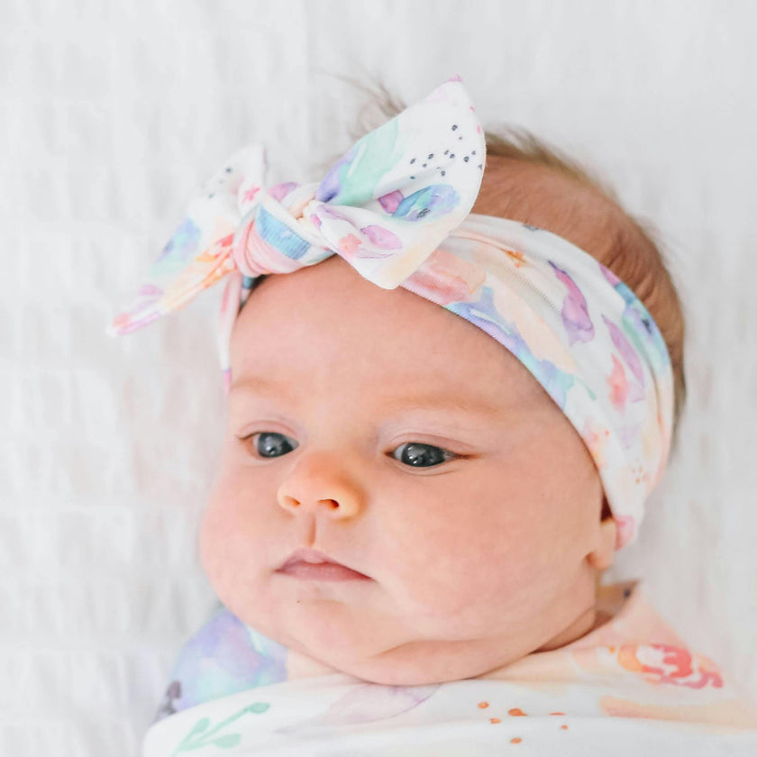 Knit Headband Bow - Bloom