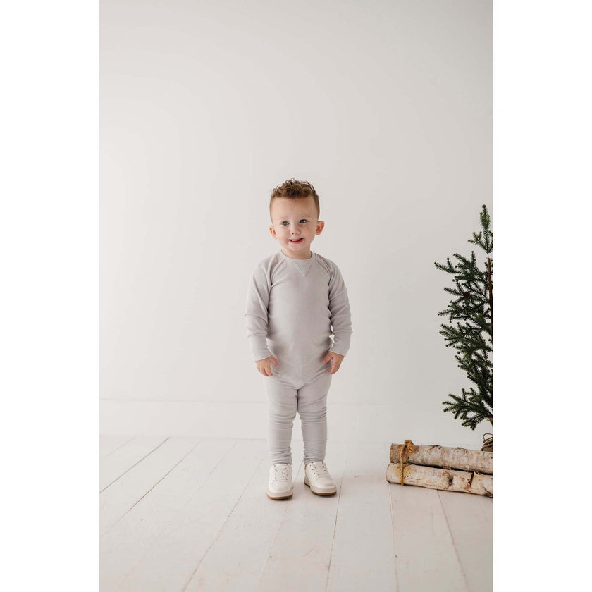 Ribbed Leggings Gray Dawn