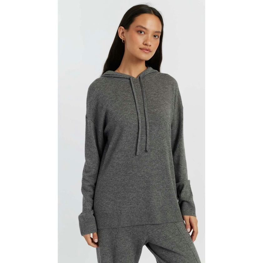 Wool Cashmere Blend Relaxed Hoodie Sweater
