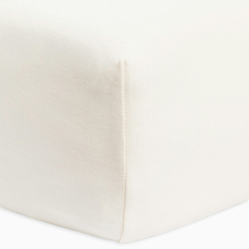 Poplin Fitted Crib Sheet Ivory