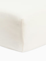 Poplin Fitted Crib Sheet Ivory
