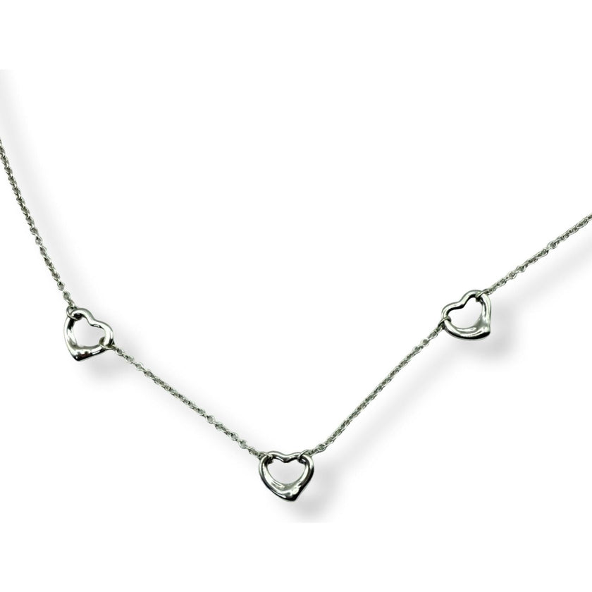 Vintage Tiffany & Co.Triple Open Heart Necklace